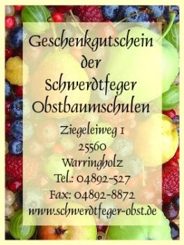 25€ - Obstbaum-Geschenkgutschein (virtuell) für alte Obstsorten auf www.alte-obstsorten-online.de!